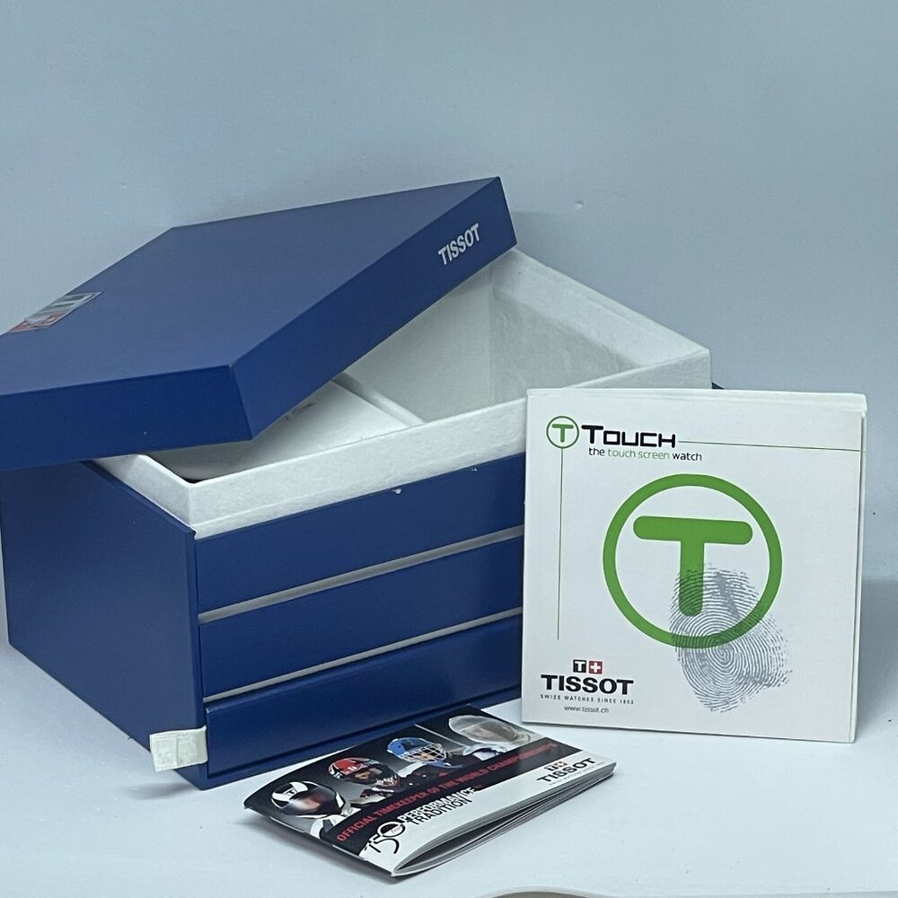 Authentic Tissot Swiss Watch 150 Years Hard Case Box Only w/ Booklets & Sleeves